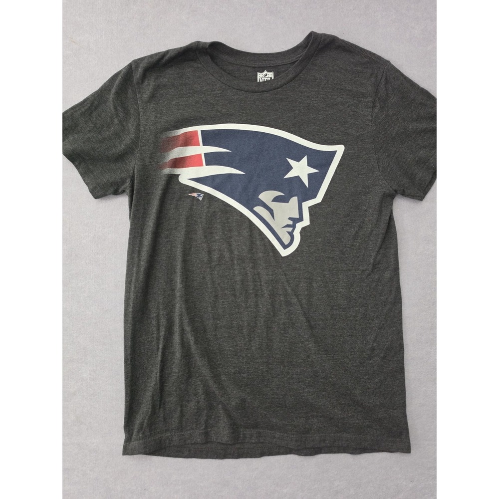 NFL Team Apparel New England Patriots Logo Shirt Mens Medium Charcoal Gray NFL